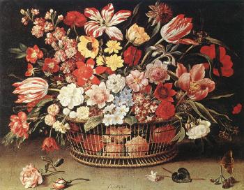 Jacques Linard : Basket of Flowers